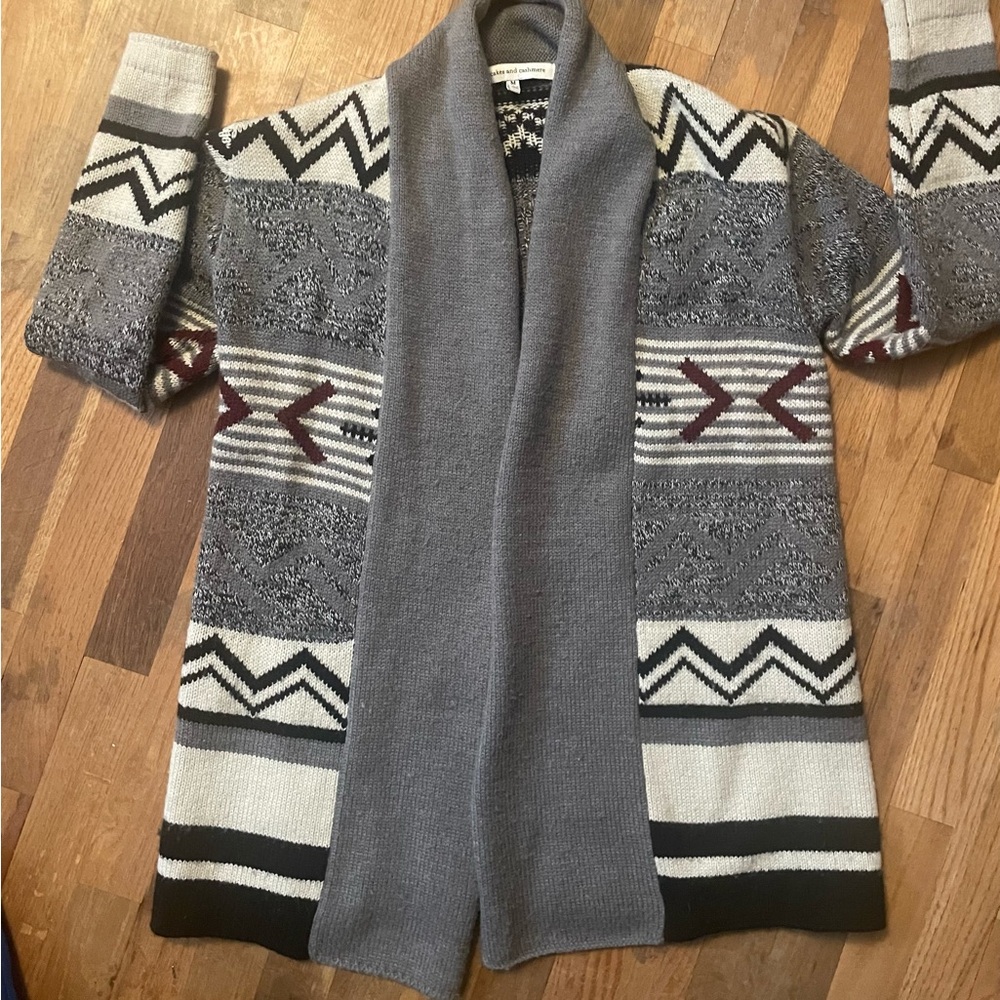 Cupcakes and Cashmere Southwestern Aztec Cardigan Sweater - Wool Blend